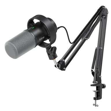 FIFINE K688 Podcast Microphone Kit, USB/XLR Dynamic Microphone with Boom Arm for PC/XLR Mixer, Gaming Mic with Mute Button, Headphone Jack for Vocal, Voice-Over, Streaming, Music Recording -K688CT - Image 1