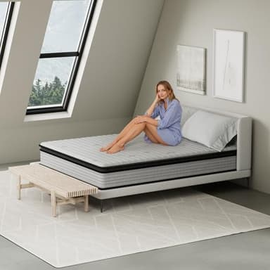 MixDeer Queen Mattress 12inch in a Box,Memory Foam Hybrid Mattress with Pocket Springs and Zoned Support for Back & Lumbar Pressure Relief,Motion Isolation and Edge Support -CertiPUR-US(12 Inch,Queen) - Image 4
