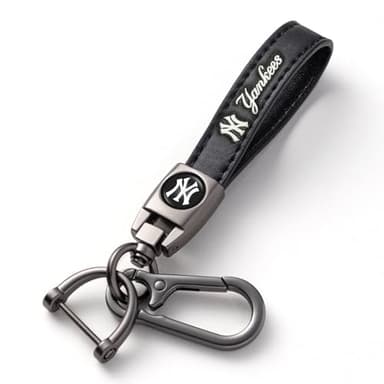Kaleduo Baseball Fans Car Keychain Keyring, Leather Car Key Chain Compatible with New York Yankees Baseball Fans,Delicate Gifts for Men Women, NY Yankees - Image 1