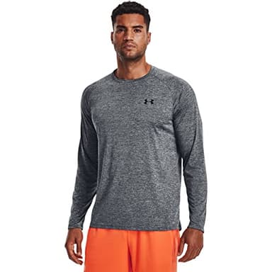 Under Armour Men's Tech 2.0 Long-Sleeve T-Shirt , Pitch Gray (012)/Black , Medium - Image 1