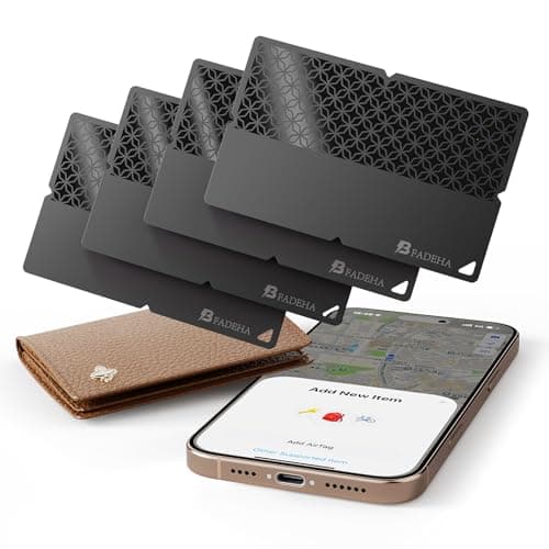 BFADEHA 2025 [Apple MFi Certified] (iOS Only) Bluetooth Tracker Smart Finder for Apple Find My iPhone Card Wallet GPS Tracker, 5-10 Years Battery, Keys Finder and Item Locator for Keys, Bags, Passport - Image 1
