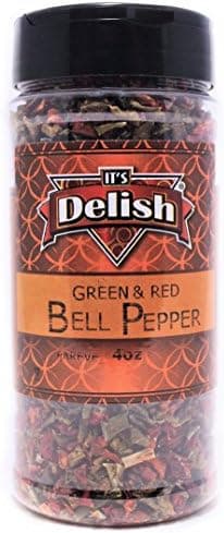 Dried Red and Green Bell Peppers Mix by It's Delish, 3 Oz. Medium Jar - Image 2
