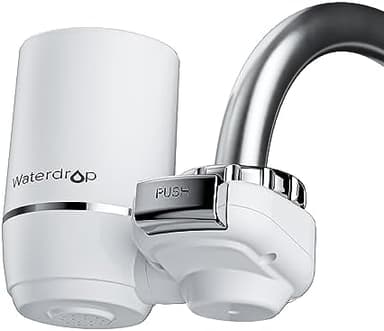 Waterdrop Sink Filter Water Faucet for Skin Care, Bathroom Faucet Filter, 320 Gallons, NSF Certified Water Purifier, 0.01μm Ultra-Filtration System, Reduces Chlorine Lead-Free Material, 1 Filter White - Image 2