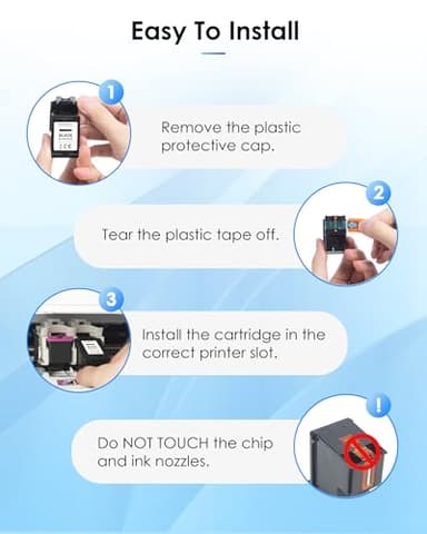 TECKKIN 65XL Ink Cartridge Black/Color Combo Pack High Yield Replacement for HP Ink 65 65XL Works for HP DeskJet 3755 3772 3700 3752 3722 2600 2622 Envy 5055 5000 5070 (2 Pack) - Image 8