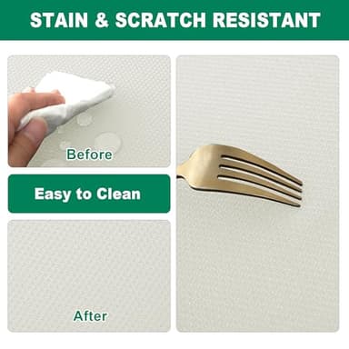 Biscaynebay Textured Fabric Tablecloths 90x156 Inches Rectangular, Ivory Water Resistant Tablecloths for Dining, Kitchen, Wedding, Parties etc. Machine Washable - Image 6