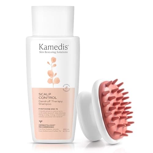 KAMEDIS Scalp Scrubber & Anti Dandruff Shampoo 1% Zinc Pyrithione and Salicylic Acid - Gentle Scalp Massager and Hair Dandruff Treatment - Suitable for Men & Women - Image 1