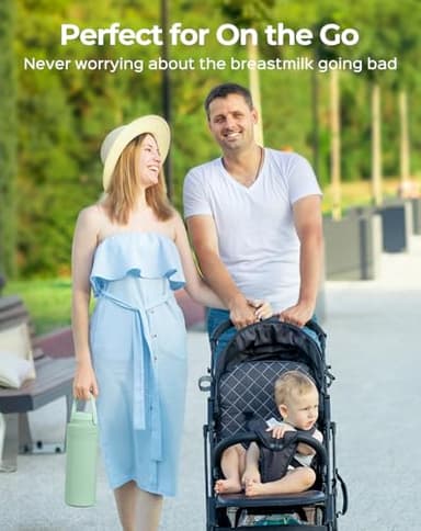 Xaproo 22oz Breast Milk Cooler Bottle, 360° Cooling Technology for 24 Hours, Larger Capacity Travel Breastmilk Chiller with 2pcs Baby Bottles, Portable Milk Cooler for Breastmilk, BPA-Free - Image 7