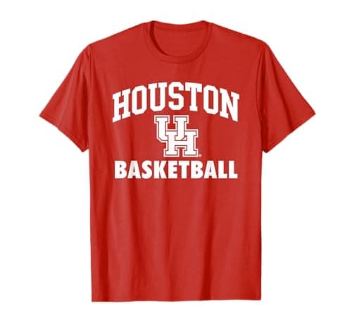 Houston Cougars Apparel Team Color Arch Over Basketball T-Shirt