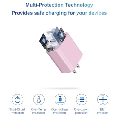 iPhone Charger Fast Charging USB C Charger Block Type C Charging iPad Chargers with 6FT C Chargers Cord Compatible with iPhone14/14 Pro Max/13/13Pro/12/12 Pro/11,iPad(Pink - Image 4