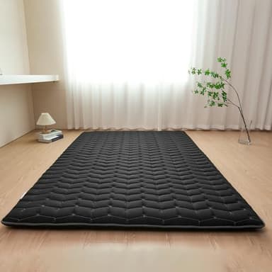 Premium Foam 3.2" Thick Japanese Futon Floor Mattress - Twin Size 39"x80" 100% High-Density Foam,Comfortable Sleeping Pad,Tatami Mat for Dorm,Bedroom or Guest Room，Boys Girls Dormitory Pads(Black) - Image 8