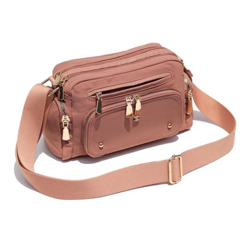 Women Fashion Tote Crossbody Handbags for Women Multi Pockets Shoulder Bag Nylon Travel Purse - Image 1