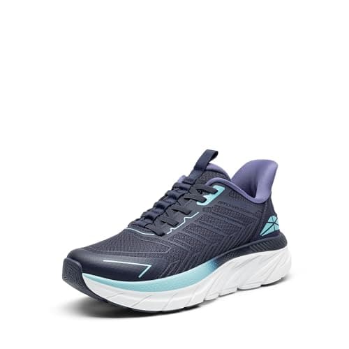 ALLSWIFIT Women's Slip On Walking Shoes Running Comfortable Tennis Breathable Non Slip Athletic Gym Workout Cross Training Fashion Sneakers,Size 7,Blue,SARR034W - Image 1