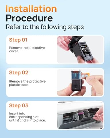 240XL Ink Cartridge Replacement for Canon 240XL Black Ink Cartridge, PG-240XL PG240 Works with PIXMA PIXMA MG3620 TS5120 MG3520 MG3220 MG2120 MG4220 MX392 MX452 MX522 Printer, 2 Pack Black - Image 7