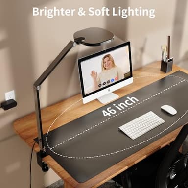 2Pack Video Conference Lighting, Zoom Lighting for Computer with Clamp, 30 Light Modes, Eye Caring Swing Arm Desk Light with Memory & Timing Func for Home Office, Video Call, Video Conferencing - Image 5