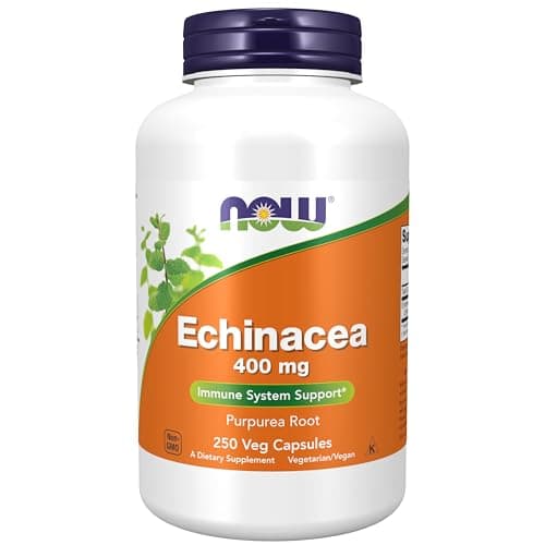 NOW Supplements, Echinacea (Purpurea Root) 400 mg, Immune System Support*, 250 Veg Capsules - Image 1