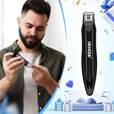 DRMODE Nail Clippers for Men with Catcher, Anti Splash Self-Collecting Finger Nail Clippers Adult with Ergonomics Long Handle, Heavy Duty Mess Free Toenail Clippers Nail Cutter Unique Gifts for Women - Image 6