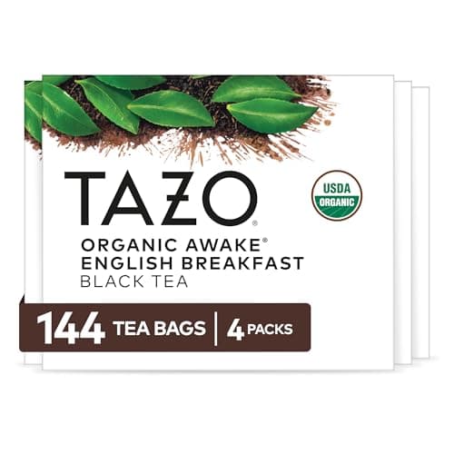 TAZO Organic Awake English Breakfast Black Tea Bags, 144 Total Tea Bags (36ct - Pack of 4) - Image 1