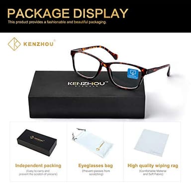 K KENZHOU Blue Light Blocking Computer Glasses 1 Pack Decrease Eye Eyestrain Unisex(Men/Women) (C2) - Image 5