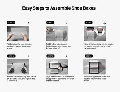 Kuject X-Large Shoe Storage Boxes Organizers Clear Plastic Stackable 12 Pack, Shoe Rack & Holder Substitute, Sneaker Containers, Toy Storage Organizer Bins for Entryway, Closet, Under Bed, Blue - Image 8