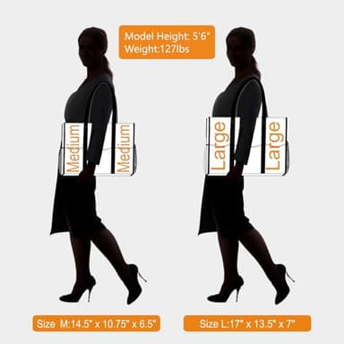 TOPDesign Utility Water Resistant Tote Bag with 13 Exterior & Interior Pockets, Top Zipper Closure & Thick Bottom Support, Perfect Gifts for Working Women, Teachers, Nurses, Accountants (Black) - Image 5