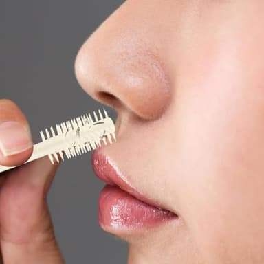 Nasal Hair Cutter, New Nose Hair Trimmer for Men Women, 360° Rotating Portable Manual Nose Hair Remover, Double Sided Noses Hairs Knife Travel Essentials (Beige, 3Pcs) - Image 3