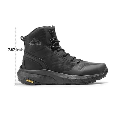 NORTIV 8 Men's Military Tactical Boot Lightweight Comfortable Boots for Work All Day Side Zipper Motorcycle Combat Hiking Boots Metrostrike(8-9 Inches),Size 10.5,Black - Image 5