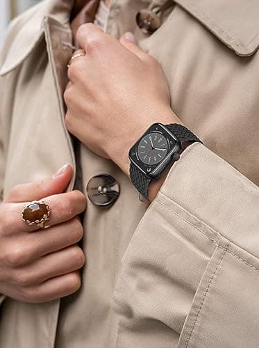 Braided Solo Loop for Apple Watch Band 40mm 42mm 41mm 38mm 44mm 46mm 45mm Ultra/3 2 49mm Men/Women,Stretchy Nylon Sport wristband Strap for iWatch Bands Series 11/10/9/8/7/6 5/4/3/SE 40 44 42 45 46 mm - Image 4