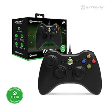 Hyperkin - Xenon Wired Controller - Officially licensed Xbox 360 Controller replica for Xbox Series X|S, Xbox One, Windows 10|11, PC, 3.5MM Audio Jack, Impulse Triggers - Black - Image 4