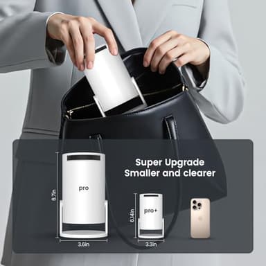 ENUOSUMA Super Mini Projector with WIFI 6 and Bluetooth, 4K 1080P Support Portable Projector, Built-in App, Android 11, 200 ANSI, Auto Keystone Correction, Video Projector for Laptop/PC/Smartphone - Image 2