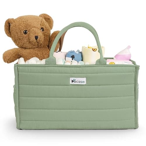 Baby Diaper Caddy Organizer, Stylish Storage Basket for Newborn Essentials & Diaper Station, Functional Changing Table Organizer. (Sage Green) - Image 1