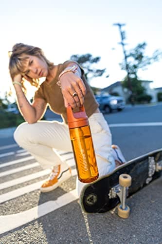 LifeStraw Go Series – BPA-Free Water Filter Bottle for Travel and Everyday use removes Bacteria, parasites and microplastics, Improves Taste, 22oz Terrace Green - Image 3