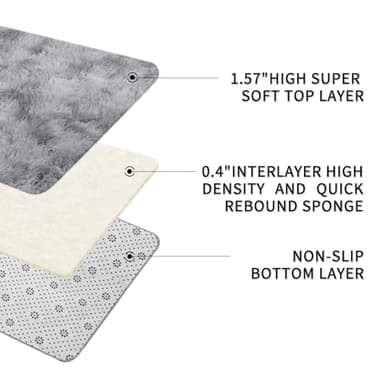 Sour Lemon 8x10 Area Rugs for Bedroom, Living Room Fluffy Rugs, Large Area Rug Shag Shaggy Carpet Soft Plush Furry Bedside Rug, Machine Washable Area Rugs for Kids Girls Boys Home Decor Anti Slip - Image 3