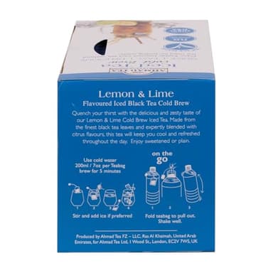 Ahmad Tea Black Tea, Cold Brew Lemon and Lime Teabags, Iced Tea, 20 ct (Pack of 1) - Caffeinated and Sugar-Free - Image 5