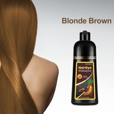 Yocisku Blonde Brown Hair Dye, Hair Dye Shampoo for Women & Men, Color Shampoo Hair Dye, Shampoo Para Pintar El Cabello 16.9 Fl Oz, Safe and Natural Champu Para Canas (Blonde Brown) - Image 3