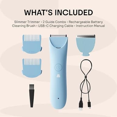 MERIDIAN Slimmer Trimmer – Electric Razor for Women, Bikini Line & Pubic Hair Trimmer, Rechargeable & Waterproof, Painless, Flawless Shave for Sensitive Skin, Gentle, Quiet & Travel-Friendly, Sky - Image 7