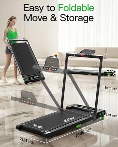 Walking Pad with Incline, Akluer Incline Treadmills for Home, 2.5 HP Under Desk Treadmill Small with Remote Control, Walking Pad Small Treadmill with LED Display - Image 5
