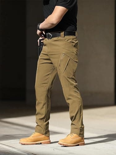 AUTIWITUA Men's Tactical Cargo Pants Water Resistant Lightweight Hiking Pants Outdoor Work Pants with Multi Pockets(No Belt) - Image 3