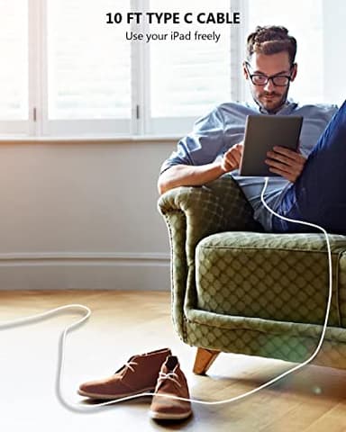 10FT Fast iPad Charger, iPad Pro Charger Cord [2Pack] 10FT USBC to USB C Cable iPad Cord 20W USB C Charger iPad Charging Block for iPad 10,iPad Mini 6,iPad Air 5/4,iPad Pro 12.9/11 inch 2020/2021/2022 - Image 6