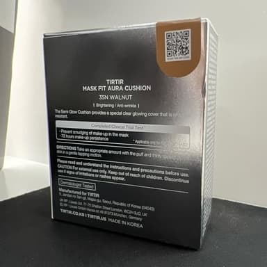 TIRTIR Mask Fit Aura Silver Cushion Foundation | Semi-glow Finish, Natural Coverage, Moisturizing, Lightweight, Korean cushion foundation (#35N Walnut, Full Size, 0.63 Fl Oz) - Image 8