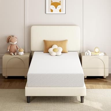 Yaheetech 10 Inch Twin Mattress 3 Foam Layer Cooling Gel Memory Foam Mattresses, Green Tea for Fresher Sleep, Medium Firm, CertiPUR-US Certified, No Fiberglass, Twin Size Mattress in a Box - Image 1