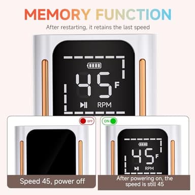 Nail Drill, Portable Electric Nail File 45000RPM, Rechargeable Nail Drill Professional with Bits & Base, for Acrylic Gel Nails, E-File Machine, Manicure Polishing, for Salon Home, White - Image 6