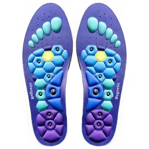 Bogomo Acupressure Insoles, Bogomo Magnetic Acupressure Insoles for Women and Men, Acupressure Orthopedic Insoles for Comfort and Support Pain Relief Foot Massage (Blue, Large) - Image 1