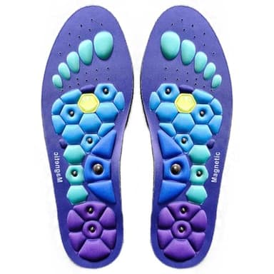 Bogomo Acupressure Insoles, Bogomo Magnetic Acupressure Insoles for Women and Men, Acupressure Orthopedic Insoles for Comfort and Support Pain Relief Foot Massage (Blue, Large) - Image 1
