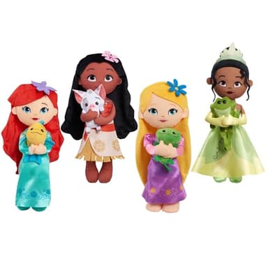 Disney Princess Lil' Friends Plushie Moana & Pua 14-inch Plushie Doll, Kids Toys for Ages 3 Up by Just Play - Image 4