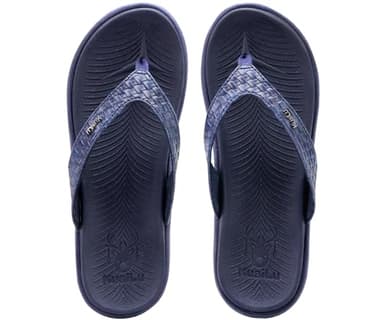 KuaiLu Flip Flops for Women Ladies Yoga Mat Comfortable Sport Walking Thong Sandal With Plantar Fasciitis Arch Support Slip-on Slides Indoor Outdoor For Summer Size 9 Dark Blue - Image 9