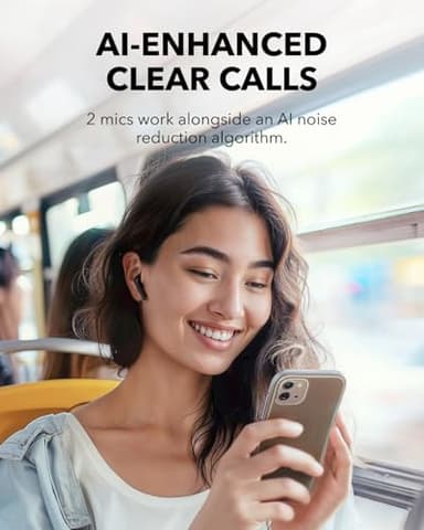 Soundcore K20i by Anker, Semi-in-Ear Earbuds, Bluetooth Wireless, 36H Playtime, Fast Charge, Clear Sound, Comfortable Fit, ENC 2-Mic Clear Calls, Custom EQ, IPX5, Bluetooth 5.3, App Control - Image 6