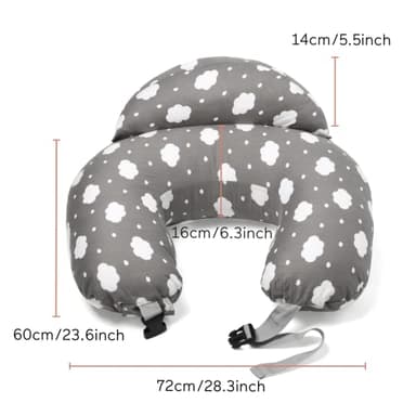 Momcozy Nursing Pillow for Breastfeeding, Original Plus Size Breastfeeding Pillows for More Support for Mom and Baby, with Adjustable Waist Strap and Removable Cotton Cover, Grey - Image 8