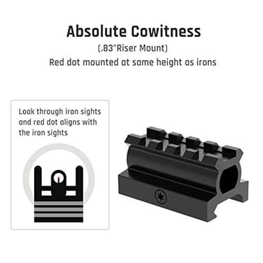 Feyachi RDS-36 1x22mm 5 MOA Red & Green Dot Sight Red & Green Dot Scope with 0.83” Riser Mount Absolute Co-Witness Height - Image 5