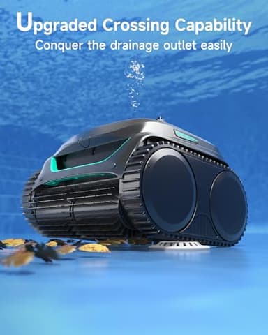 WYBOT C2 Robotic Pool Cleaner, Cordless Pool Vacuum for Inground Pools up to 2152 Sq.ft, Dual Filtration, Powerful Suction, Wall Climbing and Waterline Cleaning, Lasts 180Mins Runtime, App Scheduling - Image 7