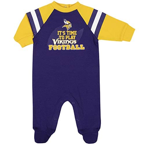 Gerber Unisex Baby Standard NFL Footed Sleep and Play, Team Color, 3-6 Months - Image 1